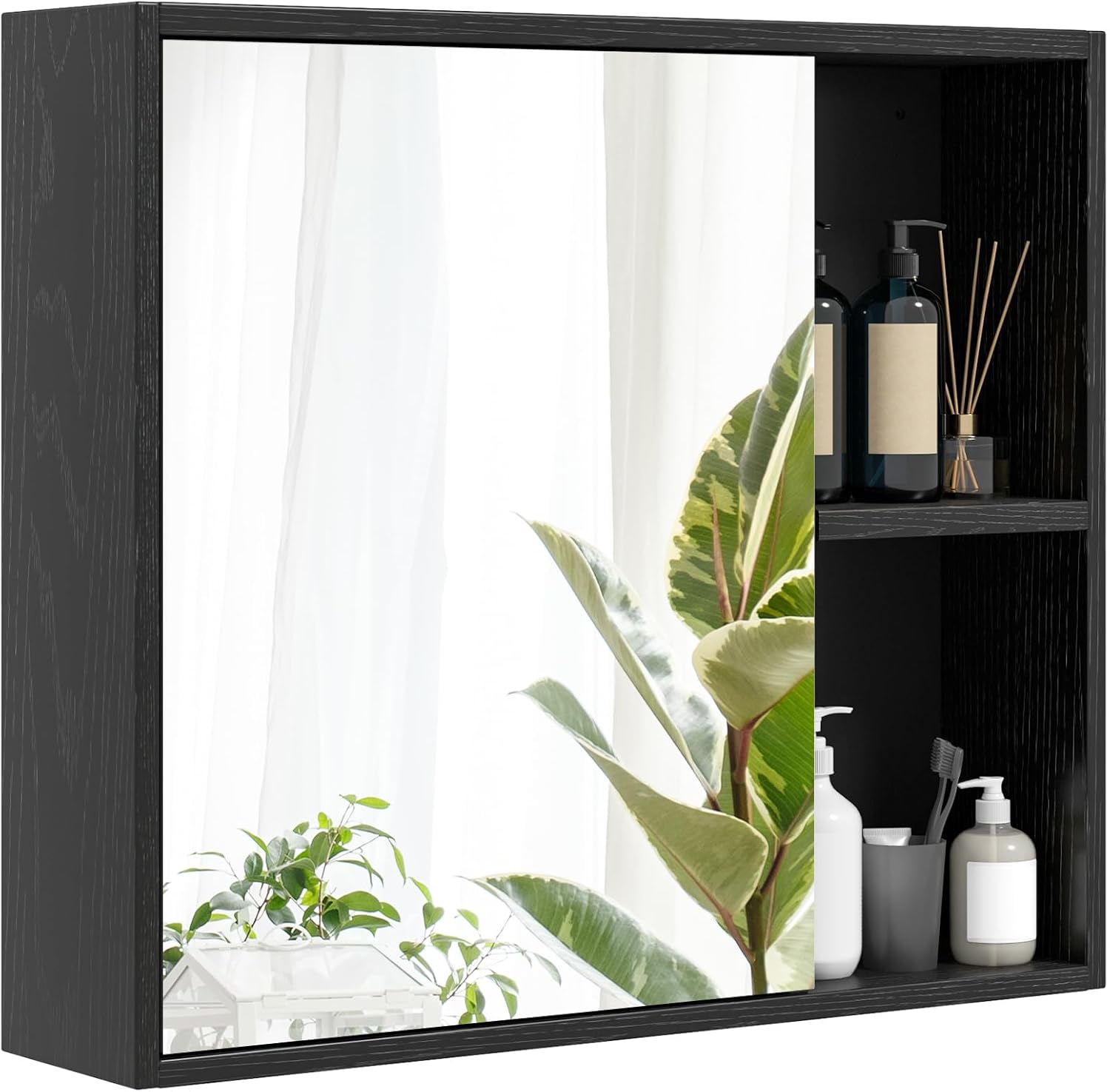 Armoire à pharmacie de salle de bain Tangkula avec porte miroir simple